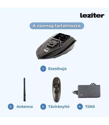 Etetőhajó X1 GPS+4G hátrakidobós fekete