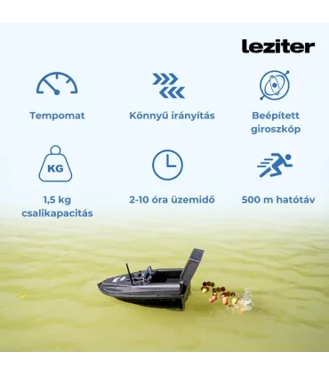 Etetőhajó X1 GPS+4G hátrakidobós fekete